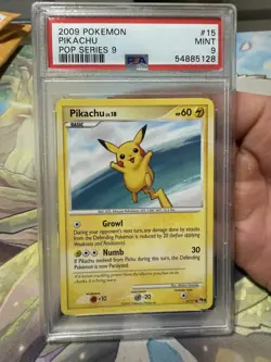 Pokemon Pikachu 2009 POP Series 9 15/17 PSA 9 MINT - Image 1