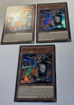 Yu-Gi-Oh - LOT 3x URGULA QUEUDRAGON - JUSH-FR004 - Super - NM/M - Image 1
