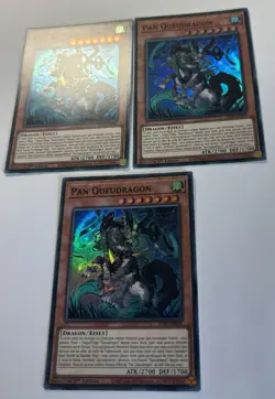 Yu-Gi-Oh - LOT 3x PAN QUEUDRAGON - JUSH-FR003 - Super - NM/M - Image 1