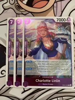 3x Charlotte Linlin EB03-034 R One Piece Heroines Edition One Piece TCG ENGLISH - Image 1