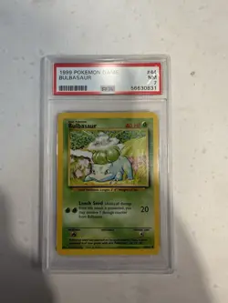 Pokemon TCG Bulbasaur 44/102 Base Set 1999 PSA 7 Regular Common Card Stock - Image 1