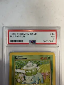 Pokemon TCG Bulbasaur 44/102 Base Set 1999 PSA 7 Regular Common Card Stock - Image 2