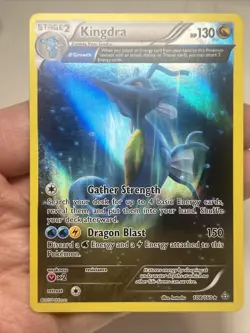CREASE Kingdra Alpha 108/160 Holofoil XY Primal Clash AUTHENTIC Pokemon Card - Image 3