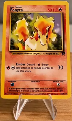 Ponyta #77 Non-Holographic Pokemon Card Near Mint - 64/82 Common Team Rocket Set - Image 1