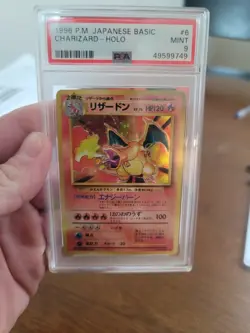 PSA 9 Japanese Holo Charizard BaseSet 1996 NO.006 Pokemon Card - Image 1
