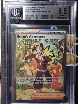 Pokemon TCG Destined Rivals Ethan's Adventure SIR Card 236/182 BGSS 8.5 Mint - Image 1