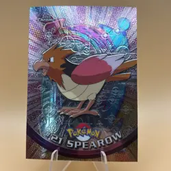 Pokemon #21 Spearow Card Foil Holo Topps Chrome 2000 TV Animation Series 1 - Image 1