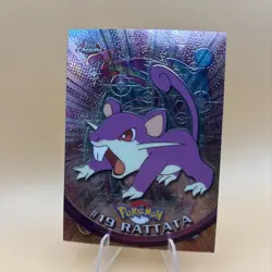 Pokemon Topps Chrome Card Rattata #19 Series 1 NM - Image 1