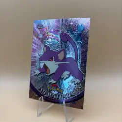 Pokemon Topps Chrome Card Rattata #19 Series 1 NM - Image 2