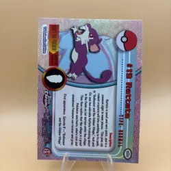 Pokemon Topps Chrome Card Rattata #19 Series 1 NM - Image 3