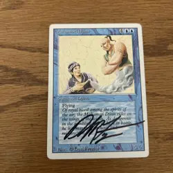 Magic: The Gathering Revised Mahamoti Djinn Autographed By Artist Dan Frazier - Image 1