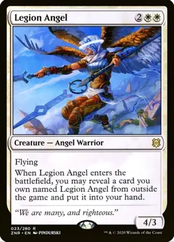 X 1 Legion Angel NM-M Zendikar Rising 023 MTG Magic The Gathering - Image 1