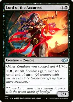 X 1 Lord of the Accursed NM-M J22 069 MTG Magic The Gathering Anime Art - Image 1