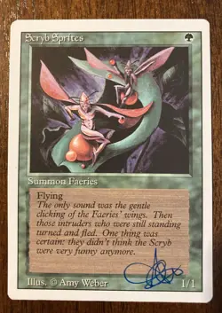 MTG ~ SCRYB SPRITES ~ 3rd Edition/Revised ~ Signed/Autographed By Amy Weber - Image 1