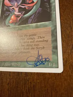 MTG ~ SCRYB SPRITES ~ 3rd Edition/Revised ~ Signed/Autographed By Amy Weber - Image 2