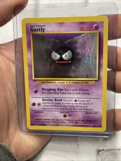 Pokemon Gastly 50/102 BS Base Set Unlimited Vintage Nintendo NM/MT Pokemon Card - Image 1