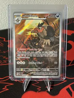 Mandibuzz 145/086 (NM) Illustration Rare White Flare Holo Pokemon Card - Image 1
