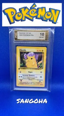 1999 Pokemon FRENCH 1st Edition Base Set Pikachu 58/102 PSA 10 GEM MINT - Image 1