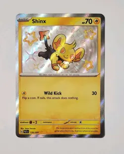 Shinx - 135/091 - Pokemon Paldean Fates Shiny Rare Card & Riolu 173 - Image 1