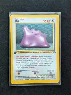 1999 Pokemon 1st Edition Holo Ditto Fossil 3/62 MINT - Image 1