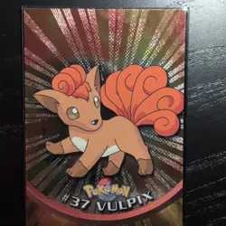 1999 Topps Pokemon TV #37 Vulpix Silver Foil Black Logo (Rays 2nd Print) - Image 1