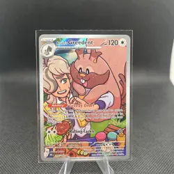 Pokemon TCG Arven's Greedent 205/182 Destined Rivals Illustration Rare - Image 1
