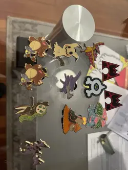 pokemon collectable superpack LOT coins pins and figures plus dice - Image 1