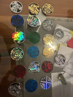 pokemon collectable superpack LOT coins pins and figures plus dice - Image 2