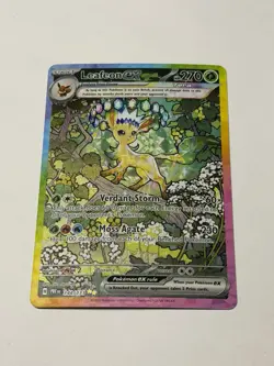 Pokemon TCG Prismatic Evolutions Leafeon EX 144/131 Special Illustration Rare NM - Image 1