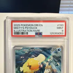 2025 POKEMON DRI EN-DESTINED RIVALS ILLUSTRATION RARE #193 MISTY'S PSYDUCK PSA 9 - Image 3