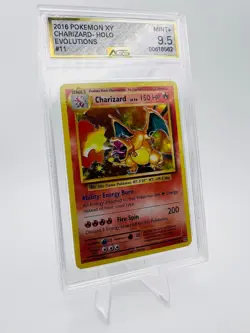 CHARIZARD 11/108 HOLO - 2016 POKEMON TCG - XY EVOLUTIONS - AGS 9.5 MINT + - Image 1