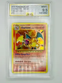 CHARIZARD 11/108 HOLO - 2016 POKEMON TCG - XY EVOLUTIONS - AGS 9.5 MINT + - Image 4