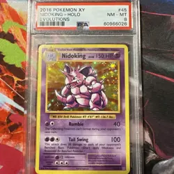 2016 Pokemon Game - XY Evolutions - Holo Foil - Nidoking PSA 8 NM - MT - Image 1