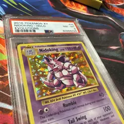 2016 Pokemon Game - XY Evolutions - Holo Foil - Nidoking PSA 8 NM - MT - Image 3