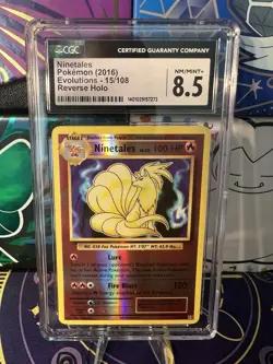 Ninetales 15/108 CGC 8.5 NM-MT+ Reverse Holo Rare Pokemon Evolutions - Image 1