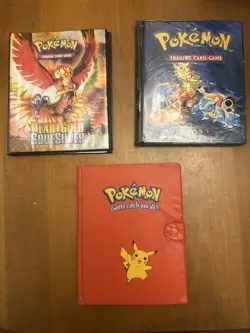 Pokemon Binder Lot HeartGold SoulSilver Pikachu Charizard Blue Red - Image 1