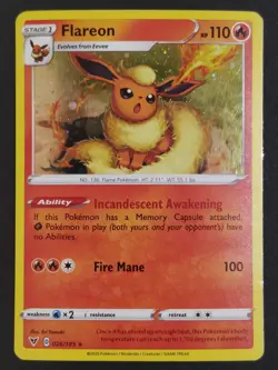 Flareon 26/185 🍥Cosmos Holo Vivid Voltage⚡Promo Pokemon 2020 (MP) - Image 1