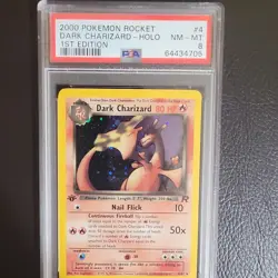 Pokemon Team Rocket Dark Charizard 1st Edition Holo PSA 8 #4/82 - Image 1