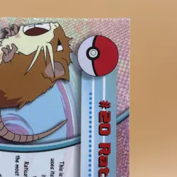 Raticate Topps Chrome Pokemon TV Animation Edition #20 2000 NM - Image 4