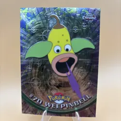 Weepinbell # 70 -Topps Chrome Pokemon- TV Animation Edition- NM - Image 1
