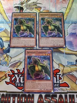 Yugioh - Predaplant Pterapenthes FUEN-EN003 NM 1st ed Super Rare x3 - Image 1