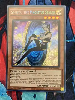 Yu-Gi-Oh!: BPRO-EN098 Spenta, the Magistus Sealer 1st Ed. SECRET Rare NM-MINT - Image 1