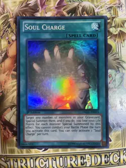 Yugioh Soul Charge DRLG-EN014 Super Rare 1st Ed LP - Image 1