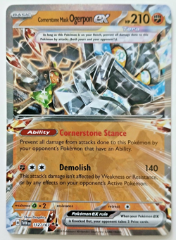 Cornerstone Mask Ogerpon EX 112/167 Twilight Masquerade - Pokemon English - Image 1
