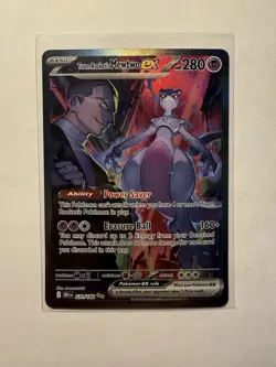 Pokemon TCG Team Rocket's Mewtwo EX 231/182 Destined Rivals SIR - Image 1