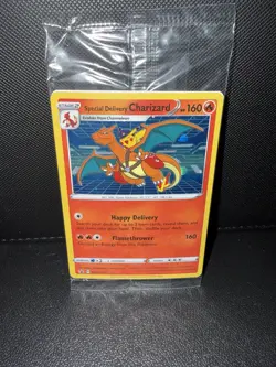 Special Delivery Charizard Pokemon Center Promo Card Sealed SWSH075 IN HAND - Image 1