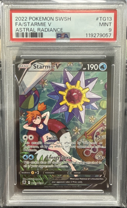 2022 Pokemon SWSH Astral Radiance Starmie V TG13/TG30 Full Art PSA 9 - Image 1