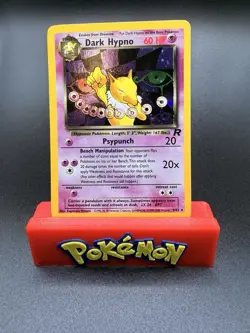 2000 Pokemon TCG Team Rocket Dark Hypno Holo NM English 9/82 Swirl - Image 1