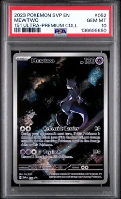 2023 POKEMON SVP EN-SV BLACK STAR PROMO 151 ULTRA-PREM COLL #052 MEWTWO PSA 10 - Image 1