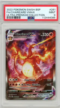 FA CHARIZARD VMAX #261 - 2022 POKEMON SWSH BLACK STAR PROMO PSA 9 MINT - Image 1